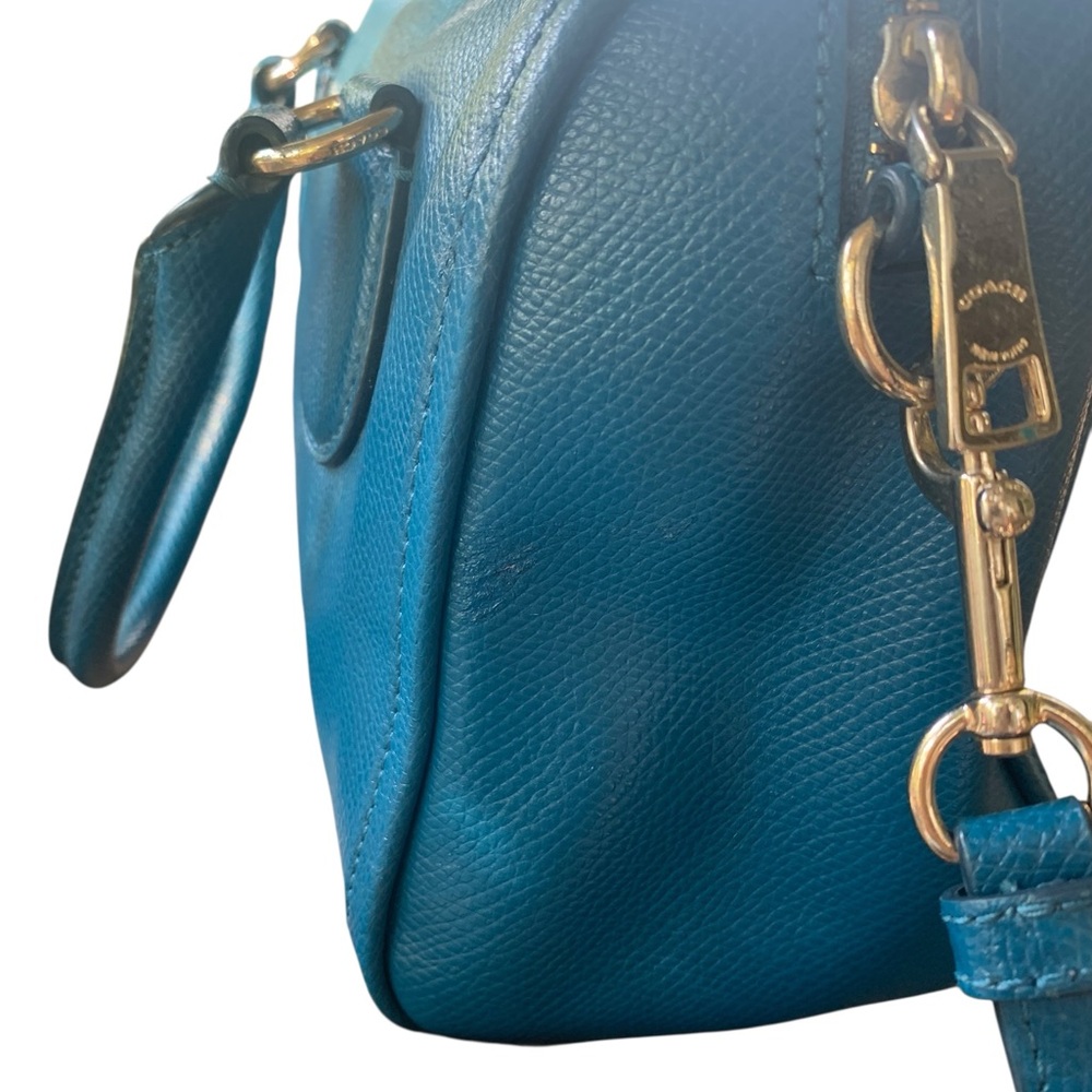 Coach Mini Benett Crossbody in Turquoise pebbled leather - Picture 10 of 13